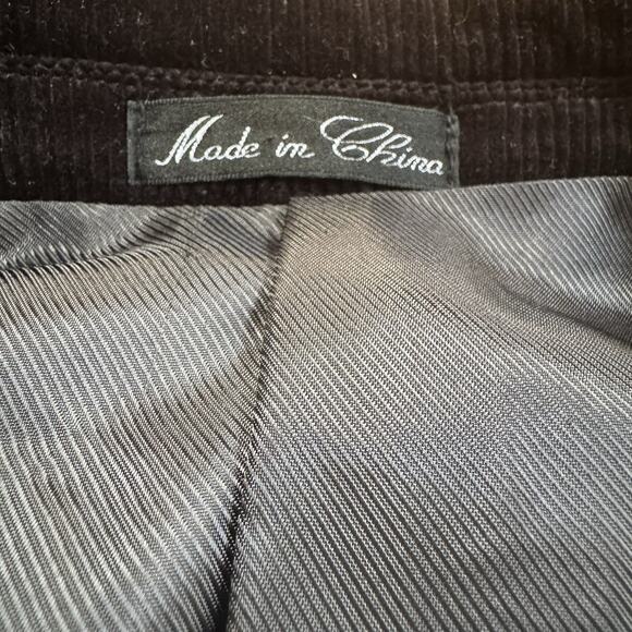 Alan Flusser Black Corduroy Blazer Sport Coat Men’s 44R Classic 2 Button Jacket - Picture 13 of 13